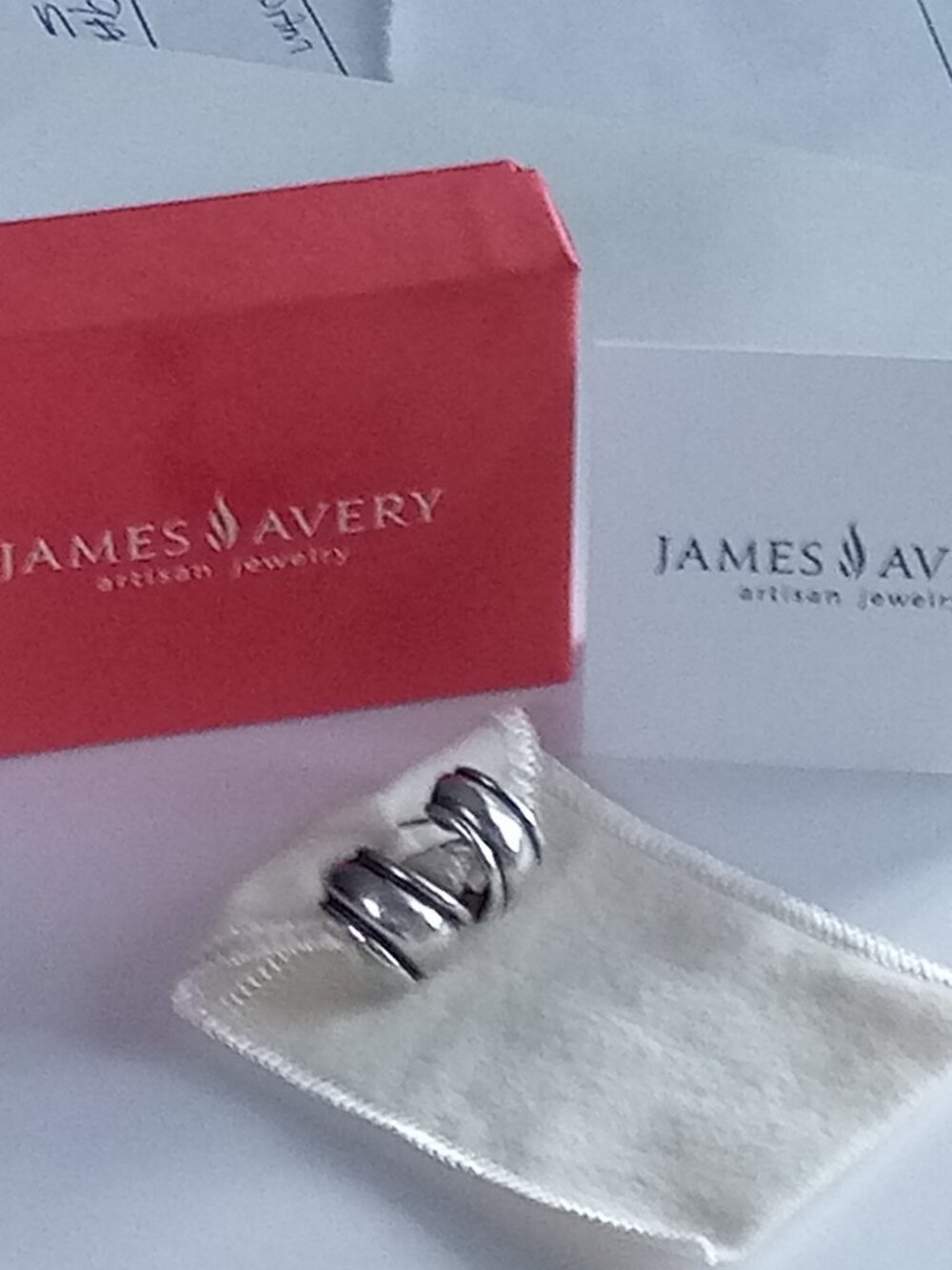 James Avery Retired Christina French Clip Earrings